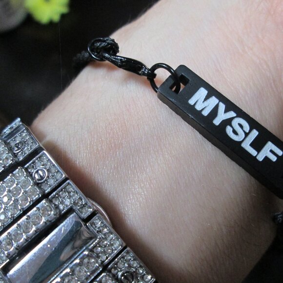 Yves Saint Laurent Myslf Corded bracelet Unisex Black most recent campaign - Picture 1 of 3